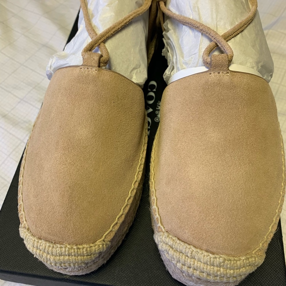 Coach Tan Suede Wedges